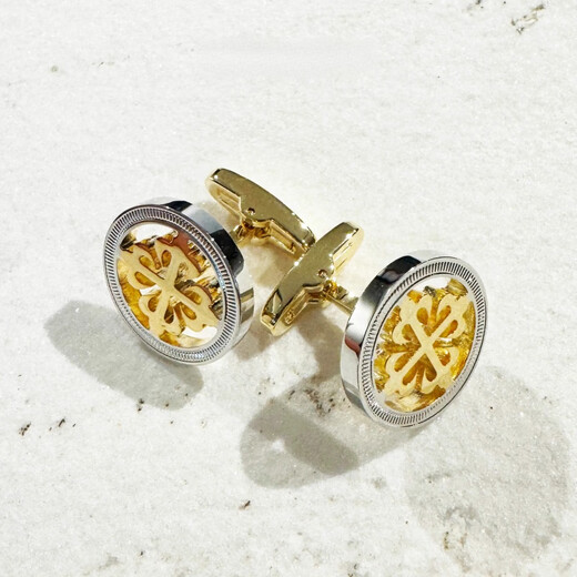 
TUCANO; Woodpecker brand new gold and silver cross kite cuffs and sleeves nail French men's cufflinks boutique business fashion light luxury texture Gold and silver cross kite with cufflink box