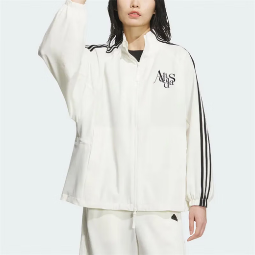 Adidas Clover Jacke Frauen Frühling 2025 Neues lässiges Komfort Mode Sportbekleidung Windschutzkragen Jacke Ji9768 Han Yu White L.