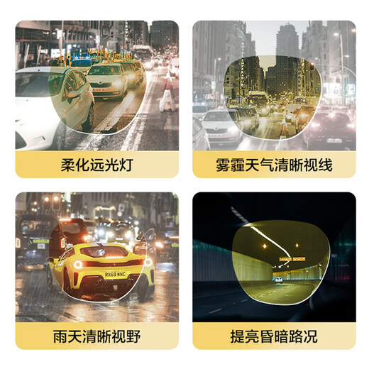 Kyomon night vision driving glasses, sunglasses set, myopia glasses set, polarized sunglasses for men and women, driving