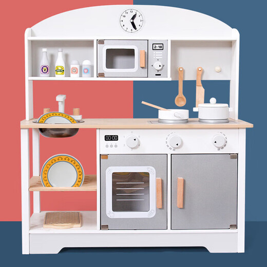Lizhi niños jugando a la casa juguetes de cocina herramientas de barbacoa de madera mesa muñeca simulación de cocción para cocción hogareño utensilios de cocina región de madera cocina japonesa a estilo [rosa]