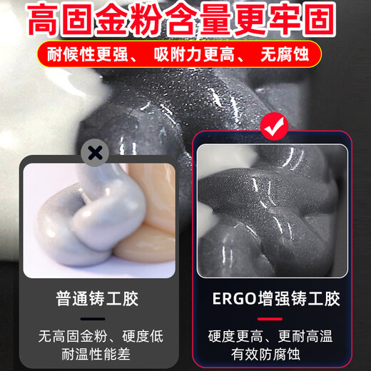 ergo9922强力铸工胶粘铁密封补漏油箱水箱水管环氧树脂AB胶水 灰 深灰 灰色25ml装