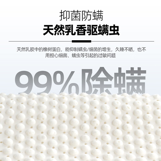 Elegant bamboo Thai natural latex pillow core Imported adult pillow comfortable and breathable high and low pillow Wave pillow fresh style + inner cover Single gift box Medium pillow 60*40*8/10