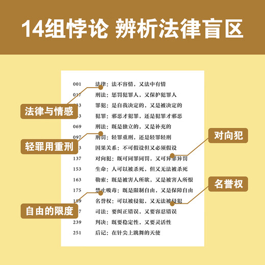The Paradox of the Law Luo Xiang Luo Xiang's new law popularization work 14 types of classic cases, legal thinking, criminal law out of dogmatic thinking, exploring and thinking about paradoxes in the law book The Paradox of the Law