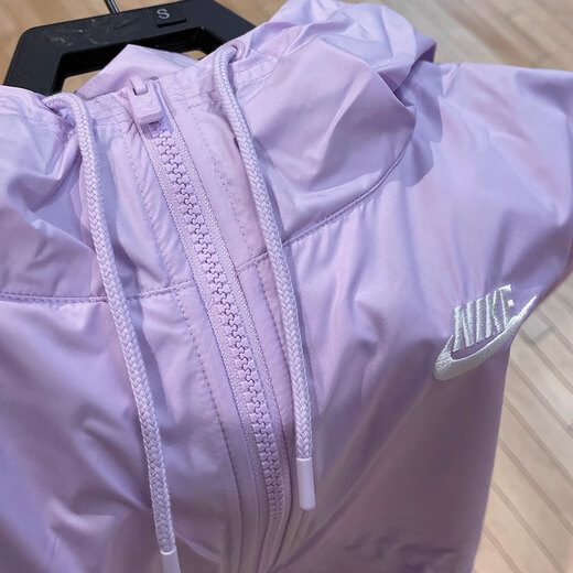 耐克（NIKE）外套女装夏季运动服宽松连帽休闲夹克梭织开衫上衣DM6180 DM6180-511浅紫色 XL