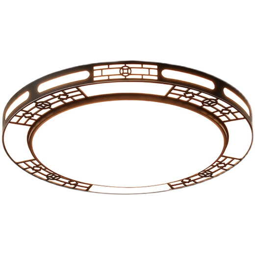 YIXIA LED-Deckenleuchte, runde Wohnzimmerlampe, einfache moderne Atmosphäre, neue Schlafzimmerlampe im chinesischen Stil, Restaurant-Balkon-Ganglampe, eleganter schwarzer Rahmen, 30 cm, weißes Licht