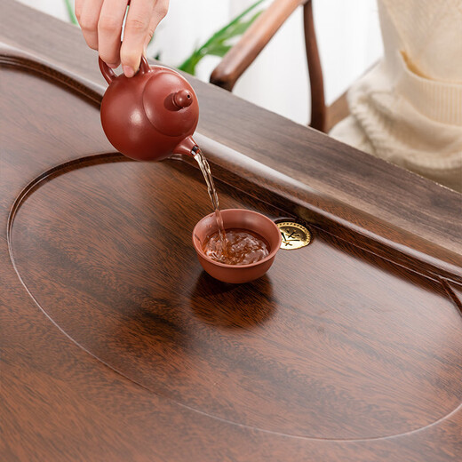 Feixiang whole solid wood tea tray natural walnut grain tea table tea tray simple household large tea table drainage tea tray Jinghua Shuiyue - walnut grain 65*32*2.8 2024 new solid wood tea tray - store manager recommendation