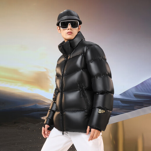 Govan Black Gold Goose Down Jacket Pioneer 4.0 Five-Grid 2024 New Men's Short Winter Fashion Down Jacket Black M