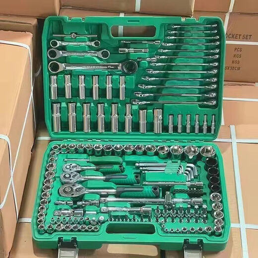 Shida's same tool set 150 pieces auto repair car repair set socket wrench combination tool repair 61 pieces 72 tooth auto repair model replace the broken ones with new ones