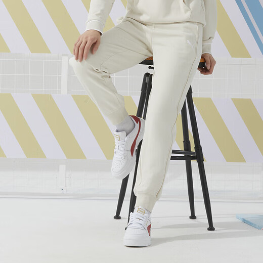 Puma (PUMA) suit cotton women knitted sportswear embroidered LOGO hooded sweatshirt pullover trousers casual pants suit/682158-87+682160-87 L