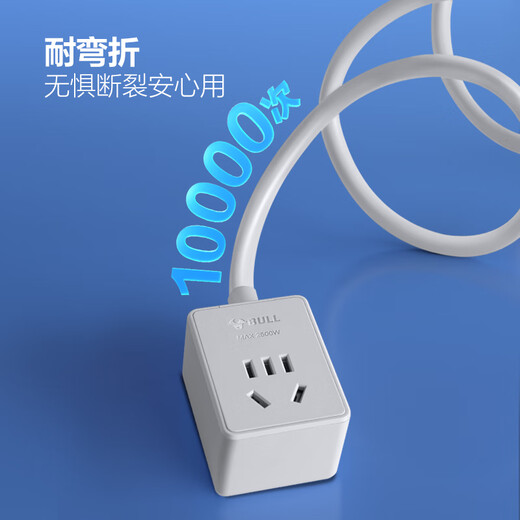 Bull short-line plug-in strip strip with line and switching power supply mini small socket converter 0.5/0.6/0.8 meters ultra-short strip strip plug-in drag strip travel plug-in board single hole/1 hole flat plug 0.6 meters 100101