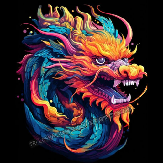 Litian Domineering Bunte Wasserhahnaufkleber Elektrikfahrzeuge Motorradkratzer Dekoration Aufkleber Wohnzimmer Eingang Domineering Zodiac Dragon SS6627 ohne Hintergrund Lange Seite 15 cm ist etwas größer als das Handy
