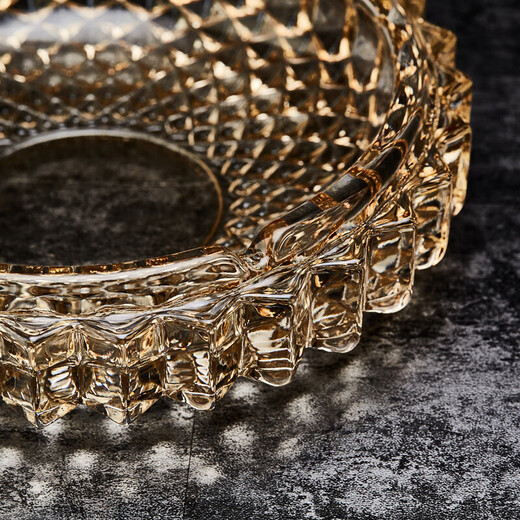 Green apple gift box glass ashtray grand luxury ashtray rich gold