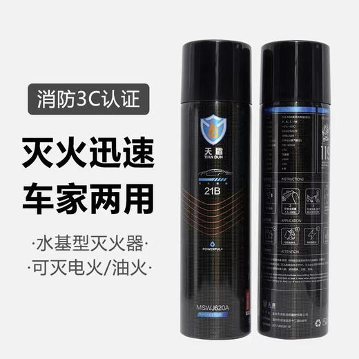 Fire Class Tiandun Water-based Fire Extinguisher Vehicle-mounted Private Car High Temperature Explosion-proof National Fire Protection Certification Training Flame Warrior