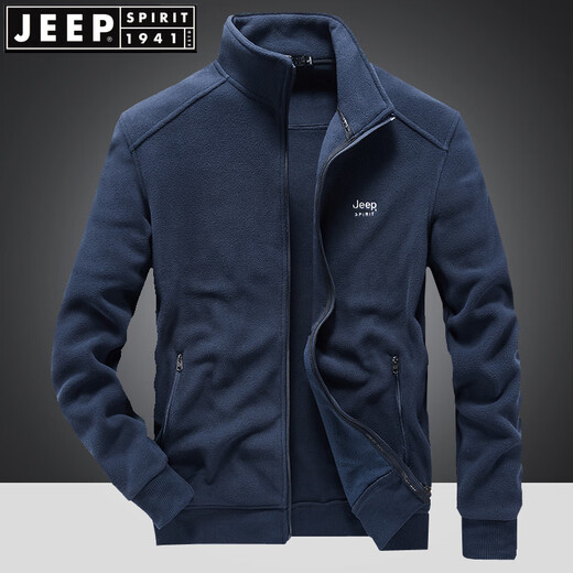 Jeep Spirit Jeep Fleece Jacke Herren- und Winterstand Halsband Fleece Top warm warm im Freien Innenkörper sowie Vlies verdickte Männerkleidung JPZM-9901 GRAU L Empfohlen 120-140jin [Jin gleich 0,5 kg]
