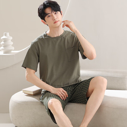 Yadelin Summer Modal à manches courtes pour hommes à manches courtes Mentes Mémure Summer Shorts adolescents Student masculin Home Ysx9719 L