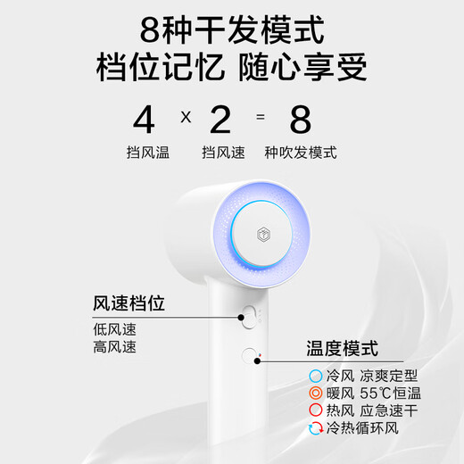 Jingjing Tokyo-made smart high-speed hair dryer Lite blue hair dryer home silent negative ion high-power non-damaging hair drying hair dryer boys birthday gift women
