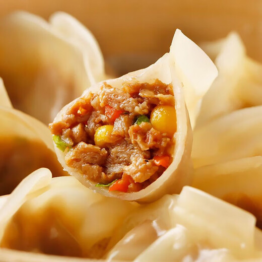 千味央厨 玉米猪肉蒸煎饺1kg*2袋/100只 早餐食品半成品 锅贴水饺速冻饺子
