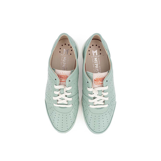 Ma Feishitu (MEPHISTO) imported handmade toe-layer genuine leather cowhide small white shoes for women casual shoes for women shoes MARILIS 9987 (green) (large) 35.5