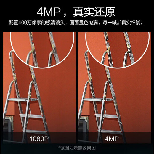 萤石 监控摄像头C6C CP1无线家用监控器Wifi高清室内360度云台旋转语音对讲  手机远程视频 CP1 400万极清版 16G免费升级32G+壁装支架