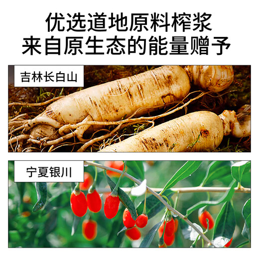 Pure tillage wolfberry raw slurry 1 box each + ginseng wolfberry raw slurry gift box (3 boxes in total) Mid-Autumn Festival gift home pack