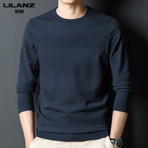 Lilang Cardigán para hombres Autumn and Winter New Fashion Solid Color redondeo de cuello redondo Sweater para hombres de manga larga suéter de tejer verde F39005 170/l