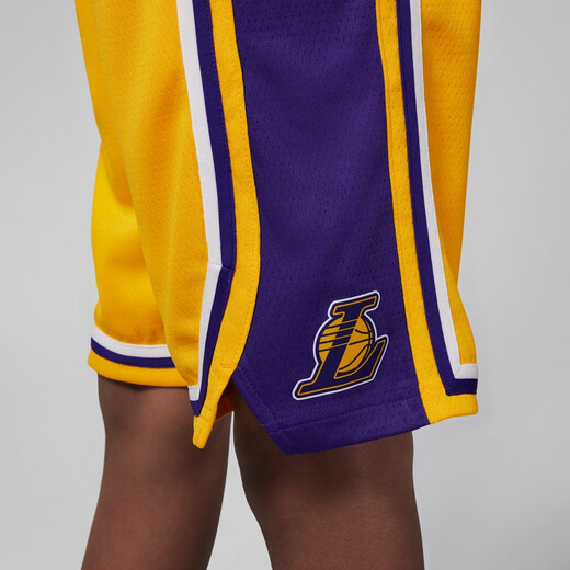 耐克（NIKE）官方男童洛杉矶湖人队ICON NBA大童速干短裤FZ1187 728阿马里洛黄/洛杉矶湖人队 140 S