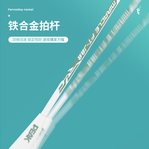 匹克 羽毛球拍对拍耐打成人学生套装训练比赛拍FT-J88 天堂粉/天使蓝