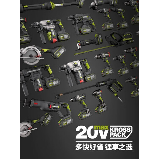 威克士（WORX）威克士WA3016锂电池包4.0/5.0WA3055充电器WA3788/WA3922 双充2.0A充电器-WA3927