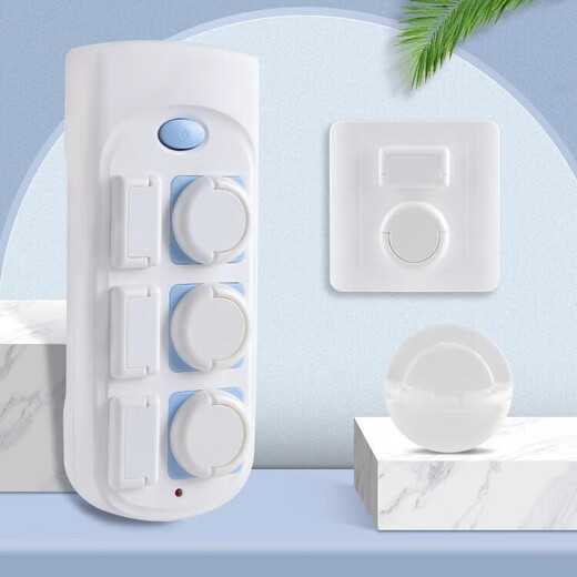 Selection Socket Cover for Baby and Child Anti-Shock Safety Plug for Child Plate Power Jack Plug Absolutely White 20 pcs (10 pcs for 2-phase and 10 pcs for 3-phase)