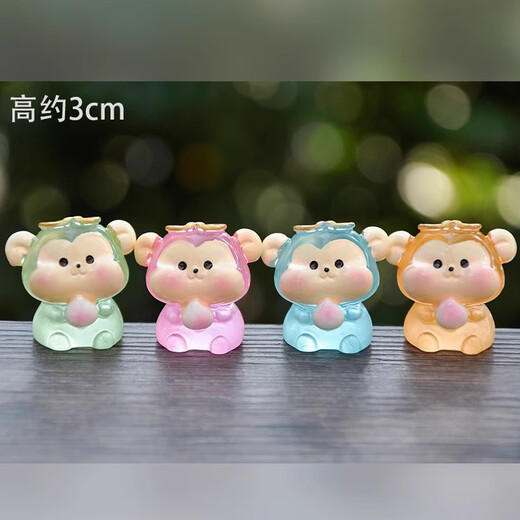 哥纶十二生肖创意微景观卡通摆件仿真动物老虎蛇猴子马羊猪儿童小玩偶 夜光十二生肖【12只组合装】