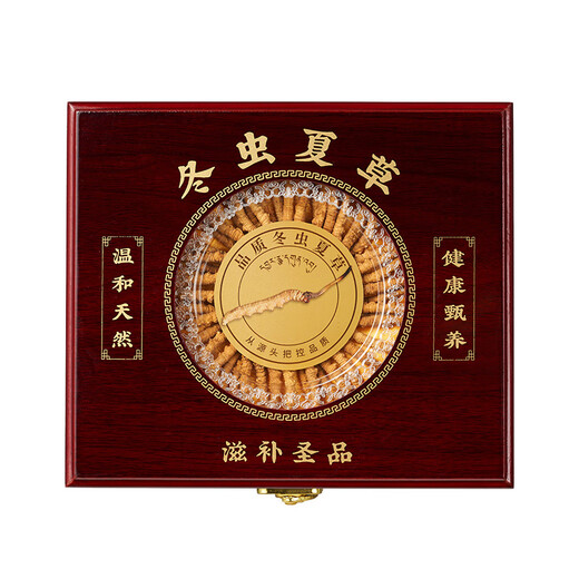 Yuanjiang Grass Cordyceps sinensis Nouveaux toniques cordyceps séchés pour les parents et les anciens Boîte-cadeau haut de gamme 3 bâtons / g 10 grammes [boîte cadeau à chaud]