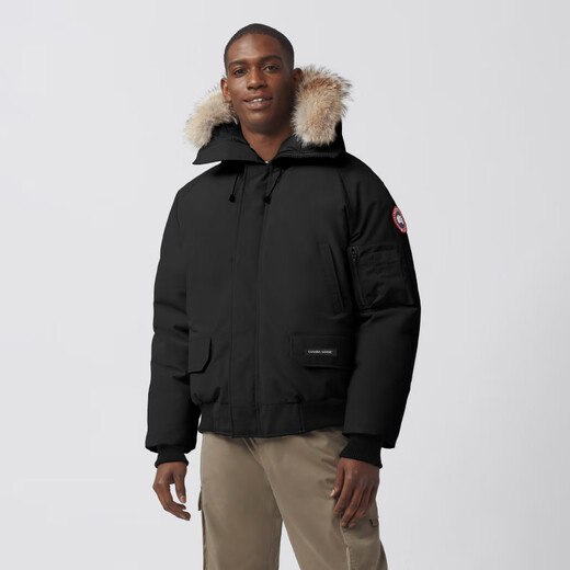 加拿大鹅（Canada Goose）Chilliwack 男士飞行员夹克户外派克大衣大鹅羽绒服7999M 61 黑色 M