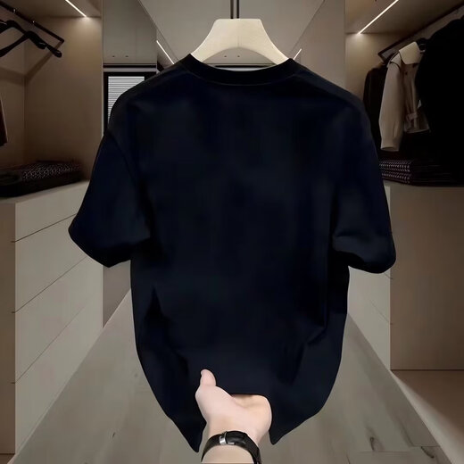 Jiuzang T-shirt en coton à manches courtes pour homme