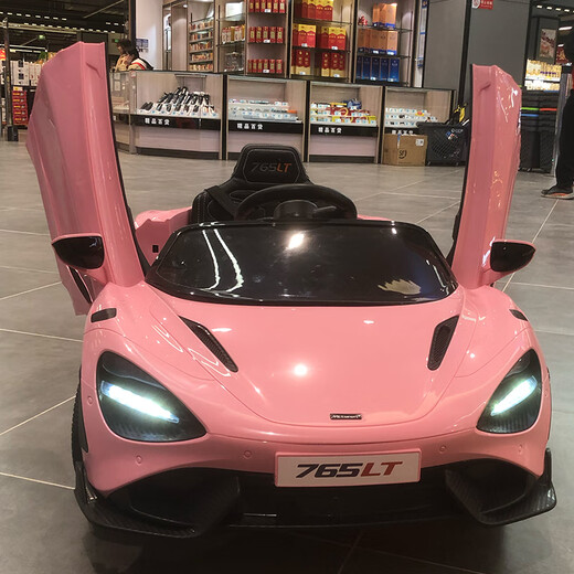 
Beibeiya McLaren children's car electric four-wheeled car can be seated for people, children's sports car remote control toy battery children's car. Ultimate version powder + four-wheel drive + leather seat + soft wheel + lithium battery