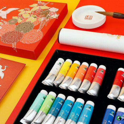 Lowest price on the whole network Marley Brand Chunjiang All Things Professional Advanced Chinese Painting Pigments Museum Grade Mineral Ink Painting Chinese Painting Pigments - Commonly Used 12 Colors for Art Sketching