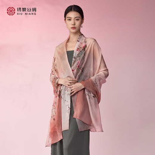 绣娘丝绸丝巾礼盒100%桑蚕丝真丝披肩围巾女薄款2025送领导教师节礼物