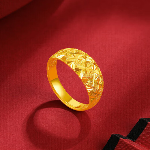 Liuguifu Jewelry Gold Ring Women's Pure Gold 999 Starry Gold Ring Live Wedding Ring JH0100712 6.8g