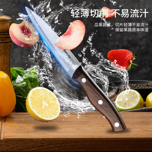 拜格（BAYCO）水果刀不锈钢瓜果刀削皮刀家用西瓜刀刨皮刀便携小刀BD22120