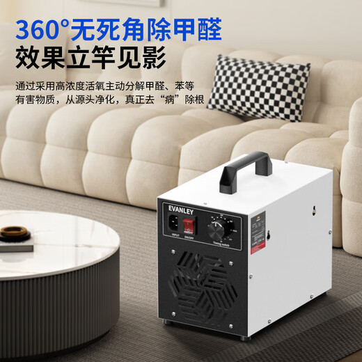 EVANLEY German ozone generator disinfection machine vehicle-mounted industrial household mite removal formaldehyde removal car farm deodorization sterilization machine air purifier upgraded model 10g/h (100 square meters)