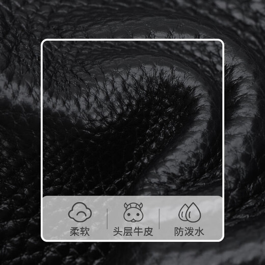 花花公子（PLAYBOY）钱包男士短款真头层牛皮票夹竖款票据卡位钱钞票夹送父亲老公礼物 黑色