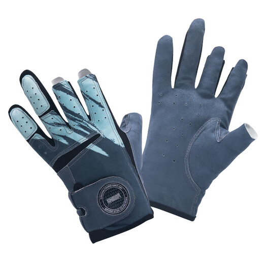 King Lure Fishing Gloves Exposed Three and Half Finger Lure Special Sun Protection Anti-Slip Fly Catching Fish Black-Exposed 3 Fingers-L-XL