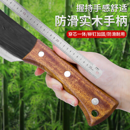 Dedong firewood cutting knife sickle high manganese steel household special machete for wood splitting logging tree felling knife manual farm tool artifact wood knife forged manganese steel straight head