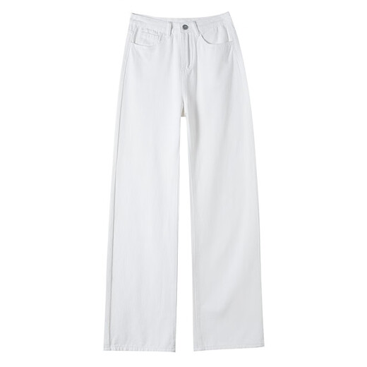 Simple 2023 Automne et hiver nouveau pantalon en denim polyvalent pour les femmes coréennes hautes hautes rythmes décontractés pantalons de plancher à jambes droits rétro 9853 xs