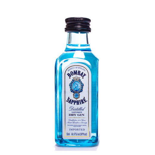 孟买蓝宝石金酒KKV小瓶酒版50ml小酌酒伴便利店调酒 金酒 50mL 1瓶