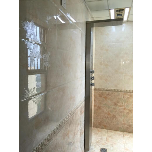 施韵令落地款挂墙式淋浴屏沐浴淋雨花洒套装家用沐浴器增压喷头 3882H幻夜黑手动控温落地数显款