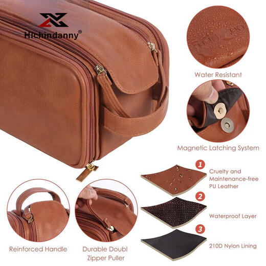 Daihuo Reisetoilettenbag Herren nasses und trockener Trennung Aufbewahrungstasche Neue Style -Geschäftsreise große Kapazität Aufbewahrungstasche Männer braun