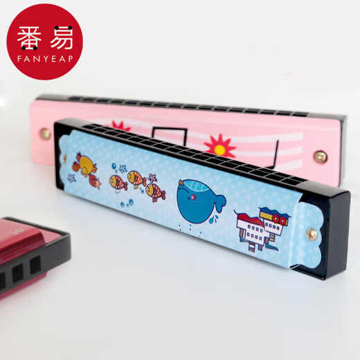 番易口琴/儿童A1o35-创意礼物口风琴木质初学者入门吹奏乐器小学生 16孔 木质粉色音符2个