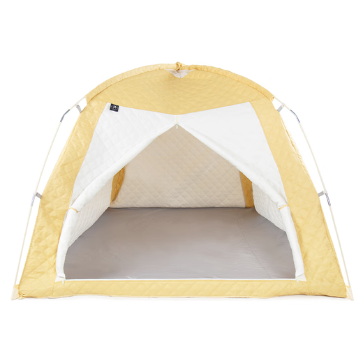 Kommot warm tent Muche winter anti-fall cotton mosquito net home crib yurt indoor cold and windproof warm quilted caramel brown 2*1.5m