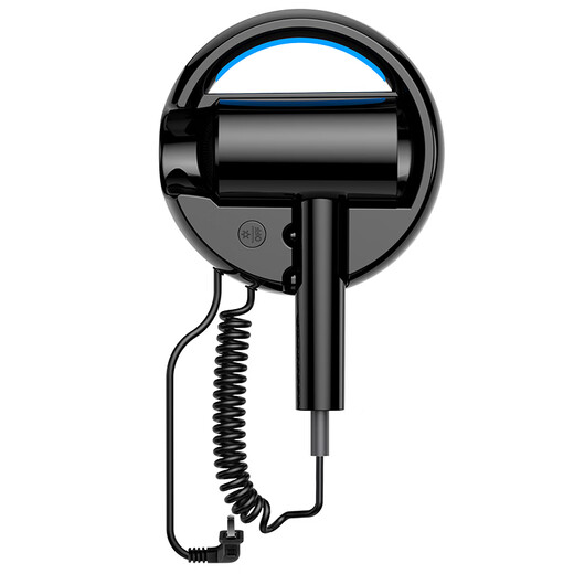 White Doffer hotel hair dryer wall-mounted bathroom punch-free home bathroom high-power hot and cold air blue light hair dryer hanging on the wall does not hurt hair can be customized punch-free + punch white 1600W hotel and guesthouse general