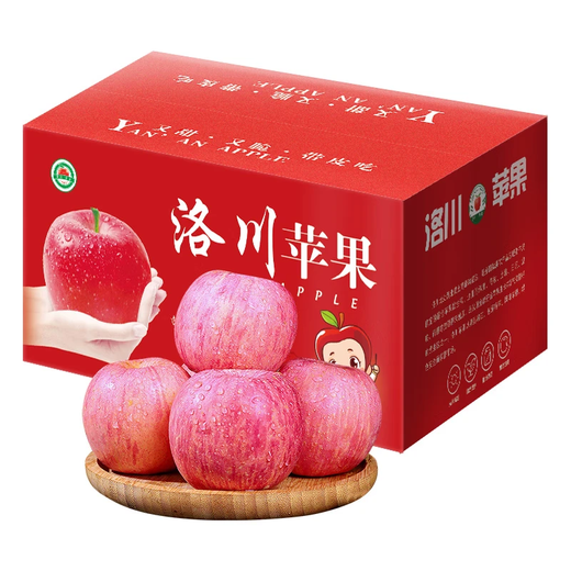 Shawo Shuguang Shaanxi Luochuan Red Fuji Apple Fruit Fresh Crispy Sweet Rock Candy Heart Seasonal Ugly Apple Fruit Fresh Preferred 4.5 Jin [Jin equals 0.5 kg] Pack 70-80mm